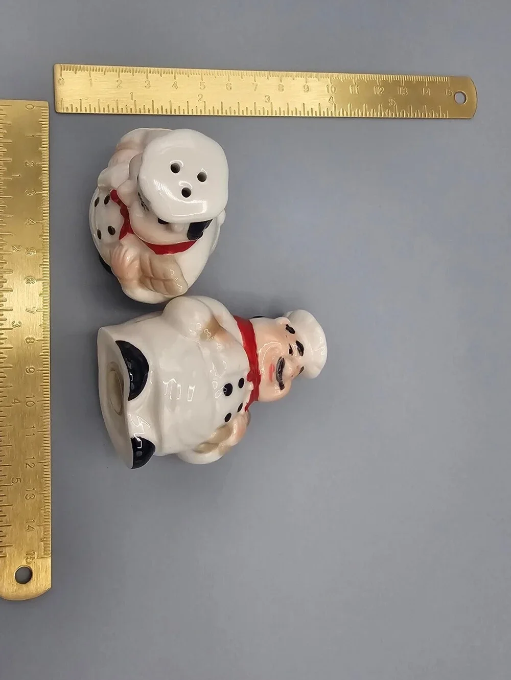 Vintage Ceramic Chef Salt and Pepper Shakers Set